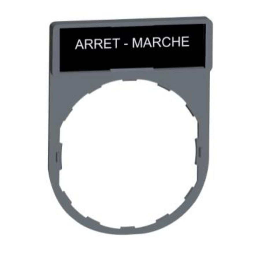 legend holder arret-marche marking color plated grey VVE=10