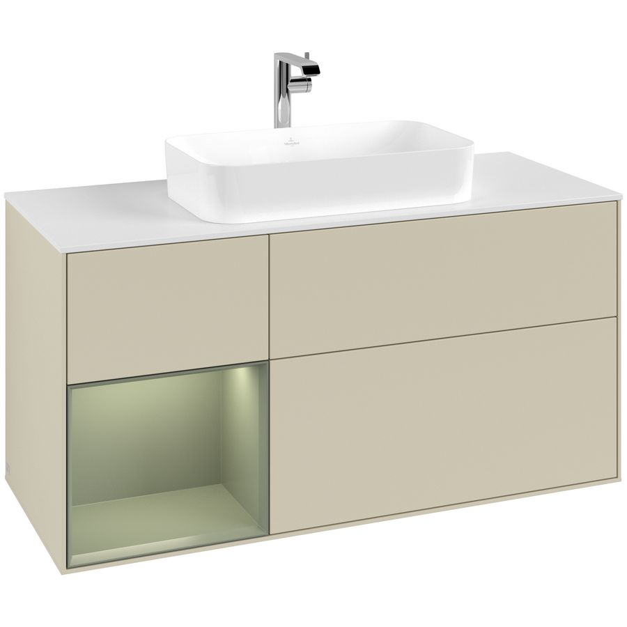 Wastafelonderkast Finion 1200x603x501mm S.Grey Matt Lacquer F291GMHJ