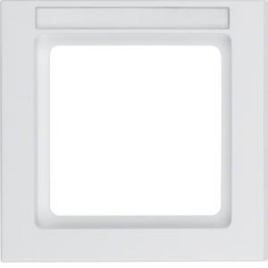 Afdekraam 1-v met tekstveld berker Q.3 polarwit soft-finish