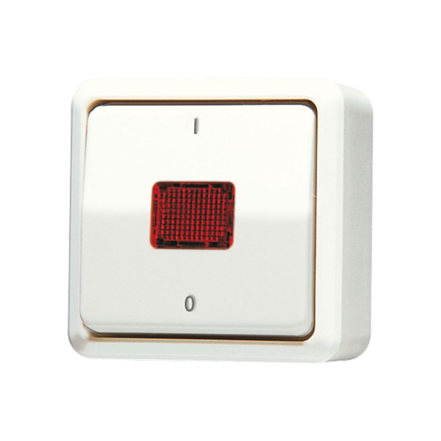 Wipcontroleschakelaar AP600 wit 2-polig
