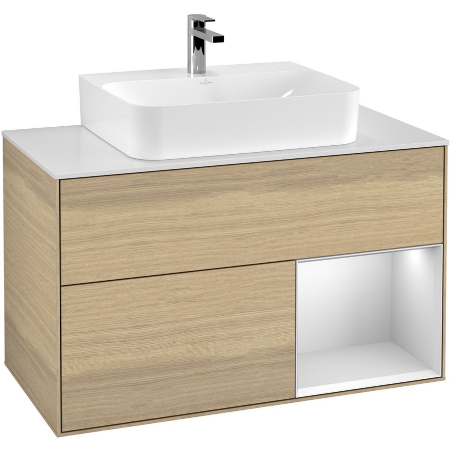 Wastafelonderkast Finion 1000x603x501mm Oak Veneer F121MTPC