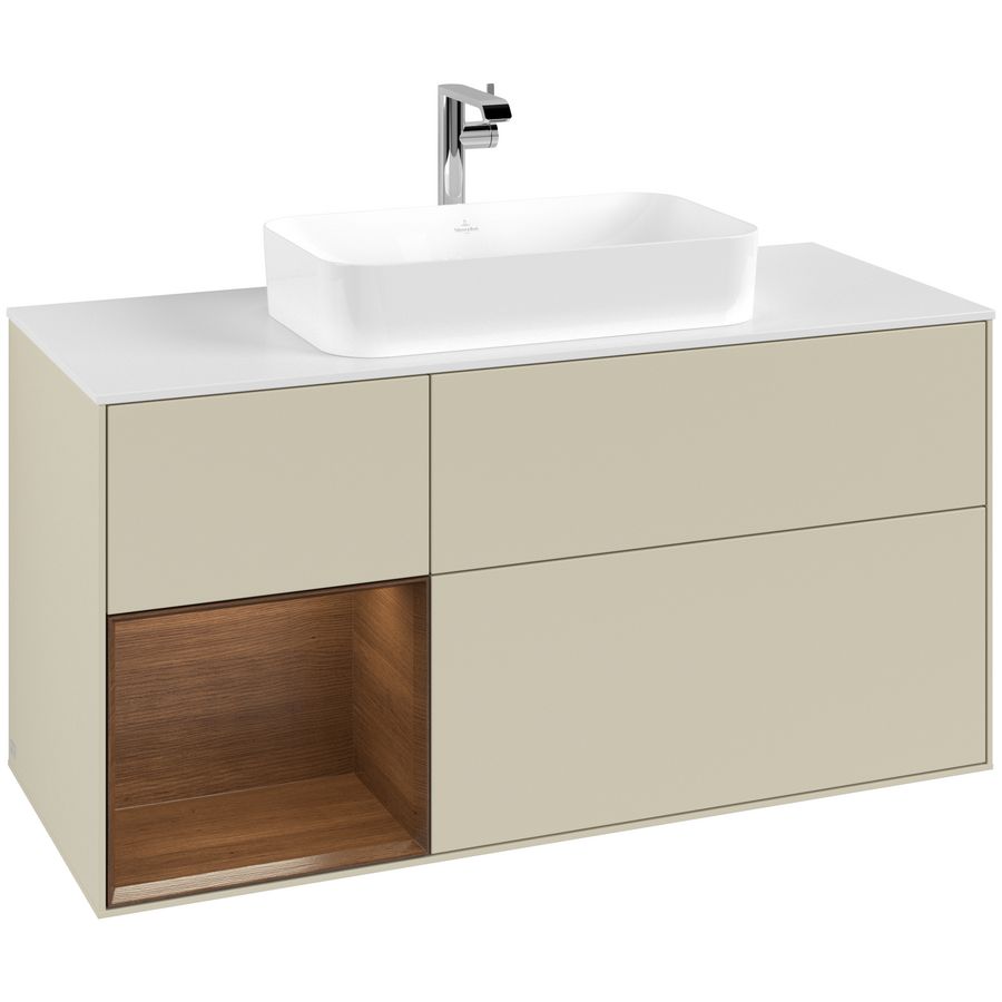 Wastafelonderkast Finion 1200x603x501mm S.Grey Matt Lacquer F291GNHJ