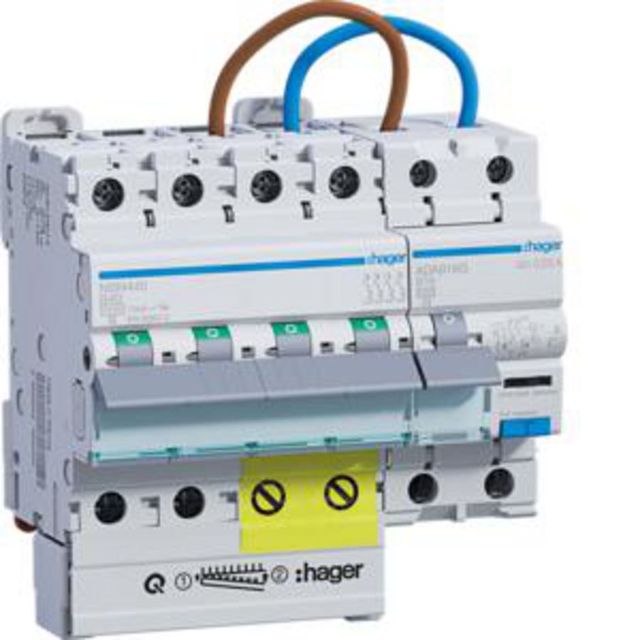 PV vervangset 1 automaat 4p 40A B+1 aardlekauto 1p+N 16A B