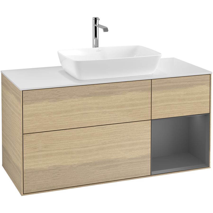 Wastafelonderkast Finion 1200x603x501mm Oak Veneer G831GKPC
