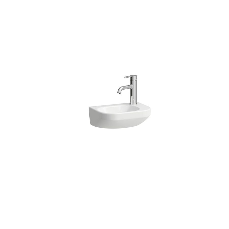 Fontein LUA 36x25cm +kraangat rechts - overloop Lcc wit