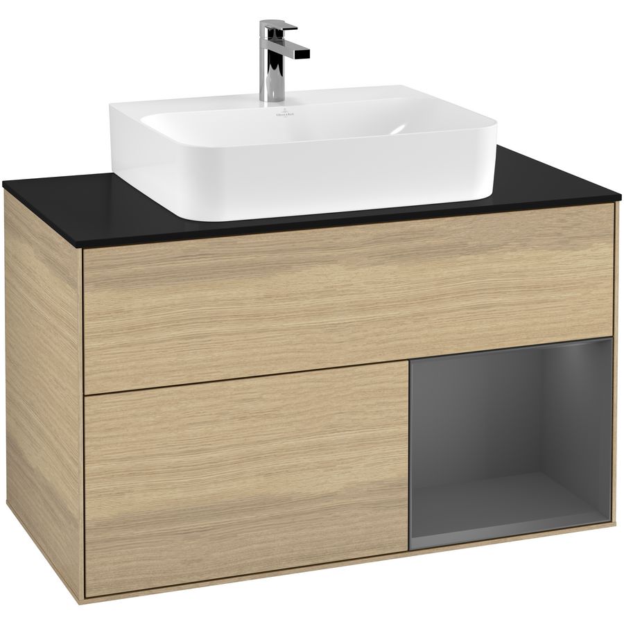 Wastafelonderkast Finion 1000x603x501mm Oak Veneer F122GKPC