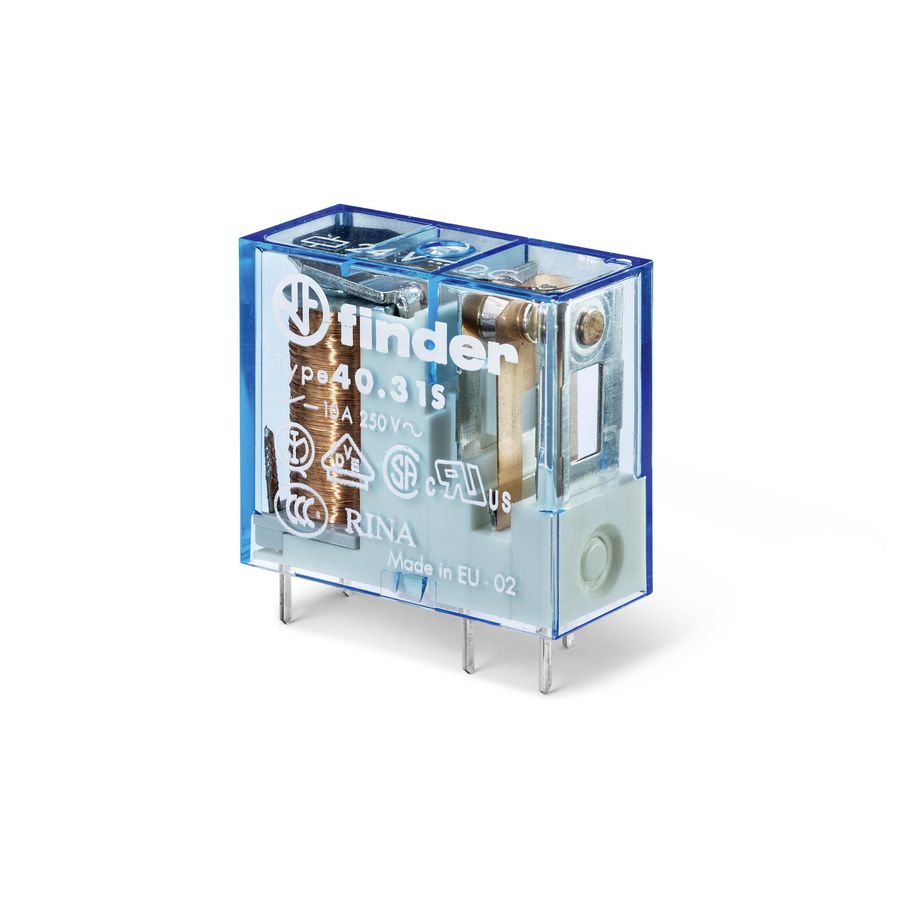 Schakelrelais 1 maakcontact 10A 12V DC S. AgNi