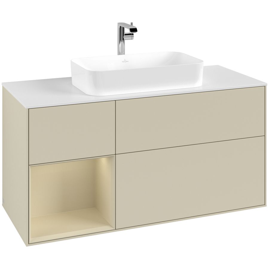 Wastafelonderkast Finion 1200x603x501mm S.Grey Matt Lacquer F291HJHJ