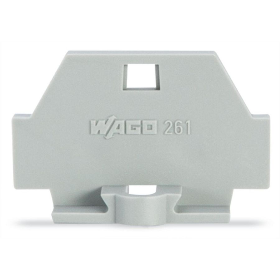 Afsluitplaat met bev.flens grijs 261-361 VVE=50