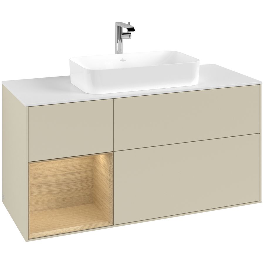 Wastafelonderkast Finion 1200x603x501mm S.Grey Matt Lacquer F291PCHJ