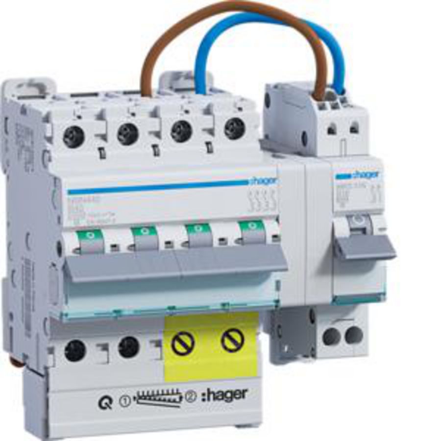 PV vervangset 1 inst.automaat 4p 40A B+1 1p+N 16A B