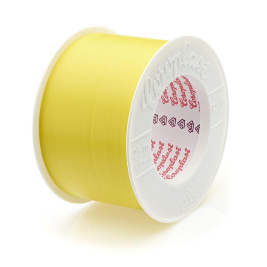 Rol a 25m. pvc isolatietape 50mm type 302 VDE geel