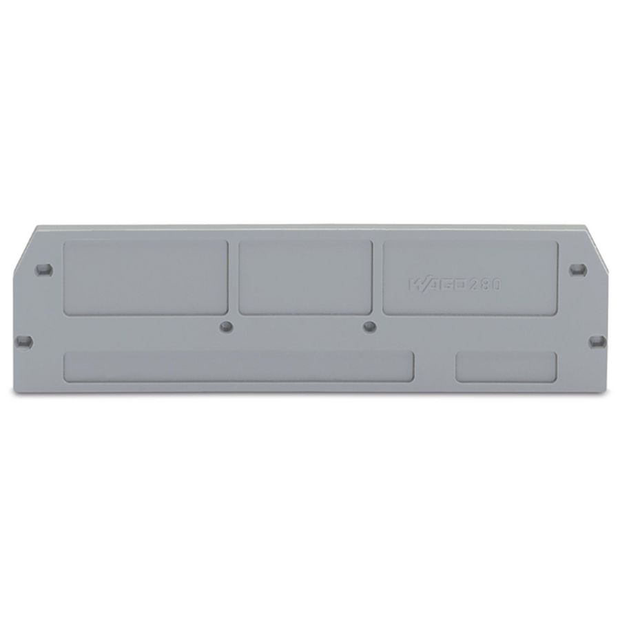 Afsluit-+tussenplaat 2,5mm grijs 280-376 VVE=25