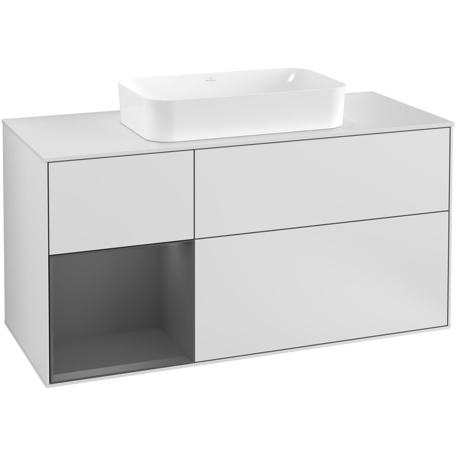 Wastafelonderkast Finion 1200x603x501mm White Matt Lacquer G291GKMT