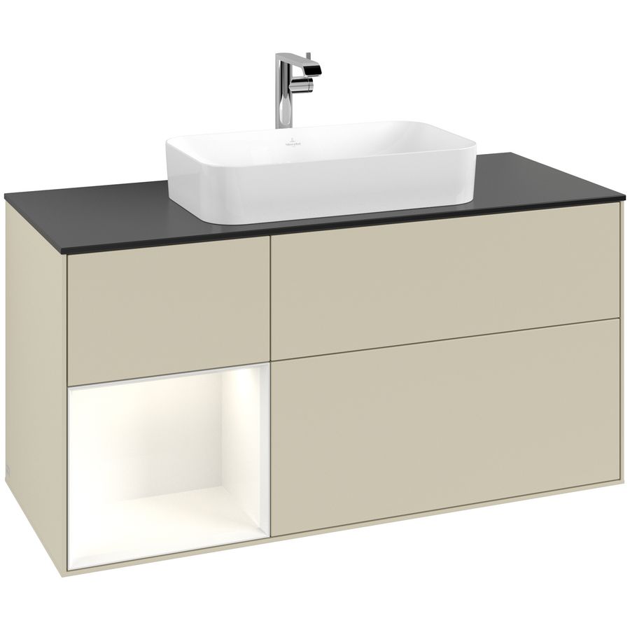 Wastafelonderkast Finion 1200x603x501mm S.Grey Matt Lacquer F292GFHJ