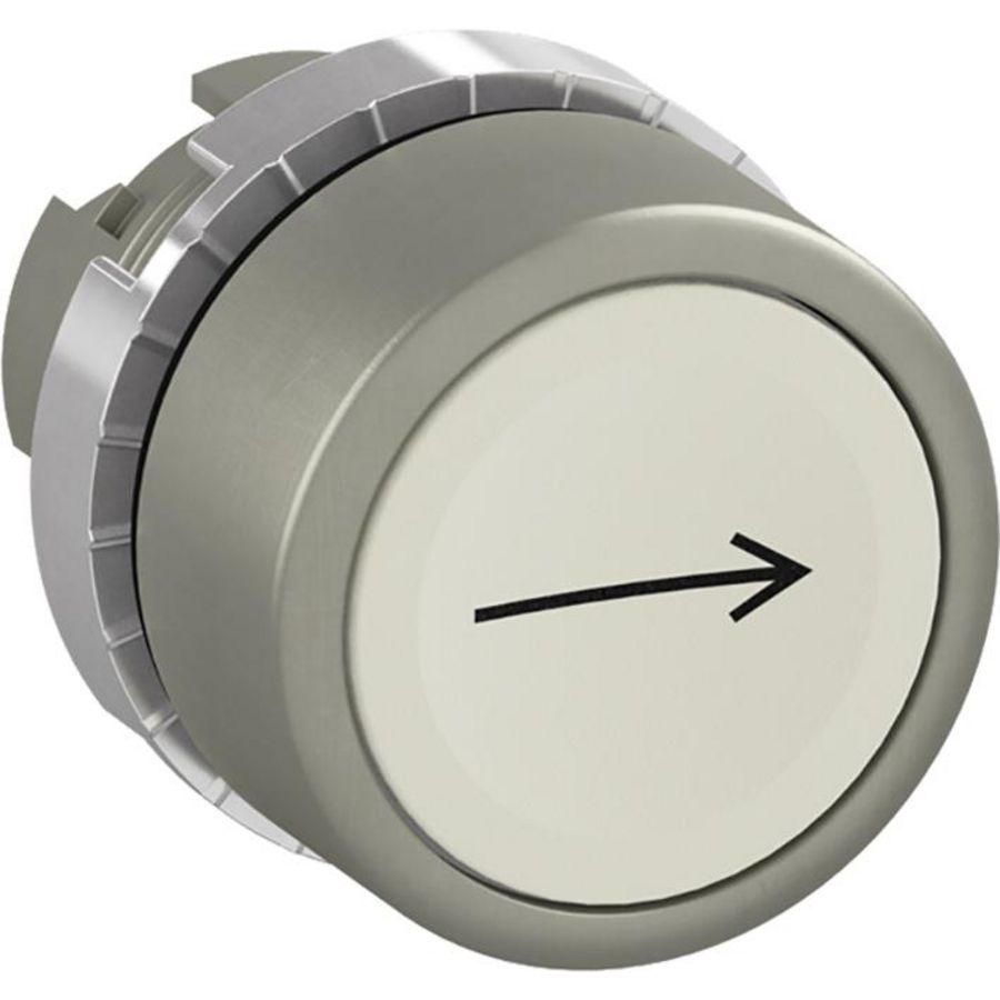 Drukknop terugverend symbool pijl rechts wit
