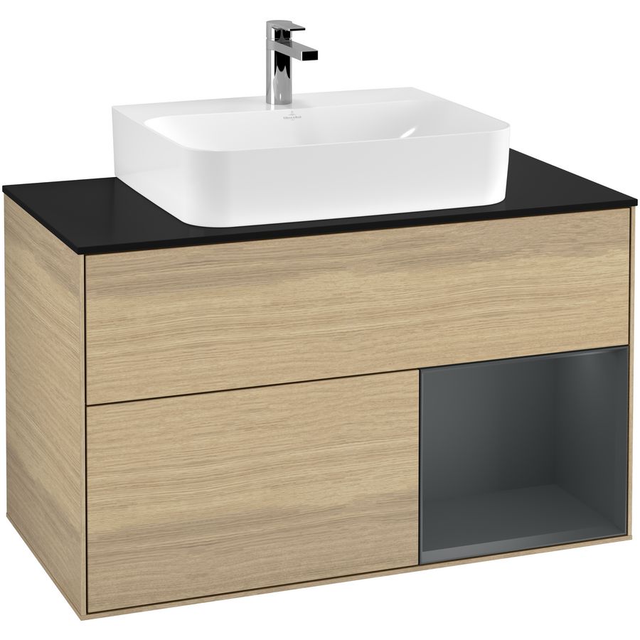 Wastafelonderkast Finion 1000x603x501mm Oak Veneer F122HGPC