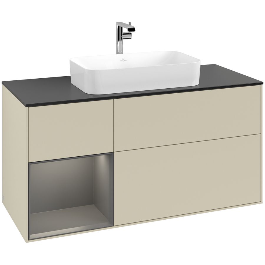Wastafelonderkast Finion 1200x603x501mm S.Grey Matt Lacquer F292GKHJ