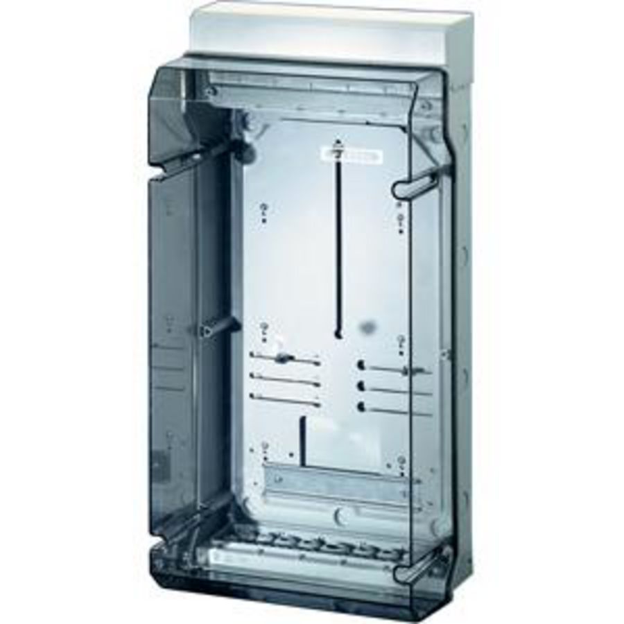 KV kWh meterkast+Din-rail 295x583x182mm Transparant Deksel