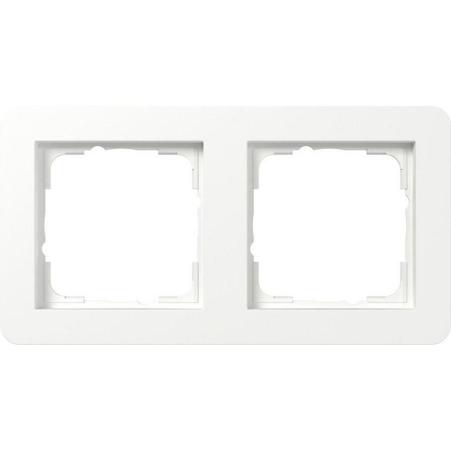 Afdekraam 2-v Gira E1 zuiver wit m