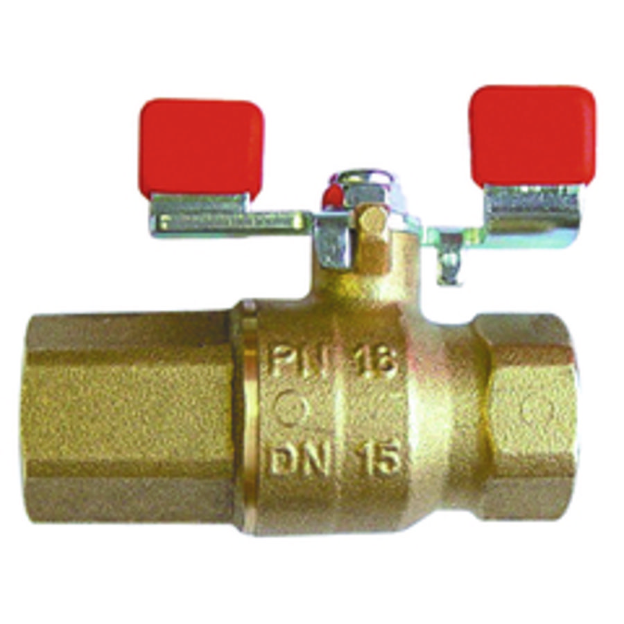 Kogelkraan vlinderhandgr. + terugslagklep 2xbi RSV DN15 PN16