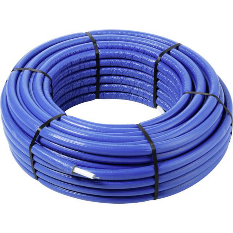 Rol a 75mtr. meerlagenbuis SMARTPRESS 16x2,0mm blauw isolatie 6mm 4705.5