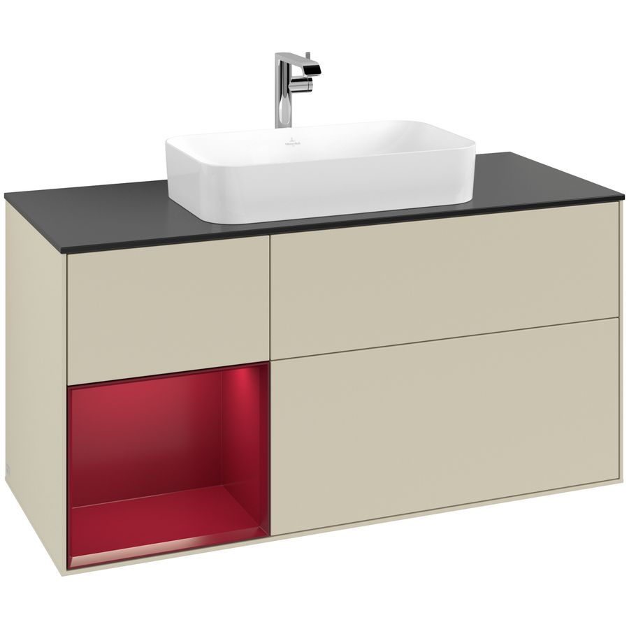 Wastafelonderkast Finion 1200x603x501mm S.Grey Matt Lacquer F292HBHJ