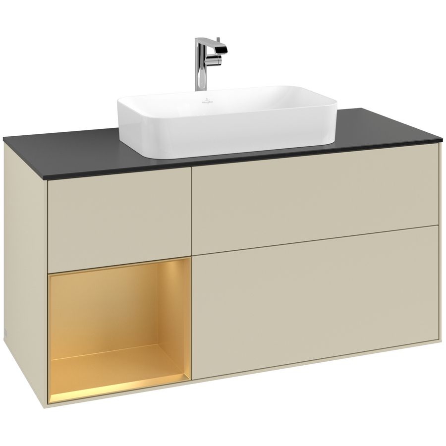 Wastafelonderkast Finion 1200x603x501mm S.Grey Matt Lacquer F292HFHJ