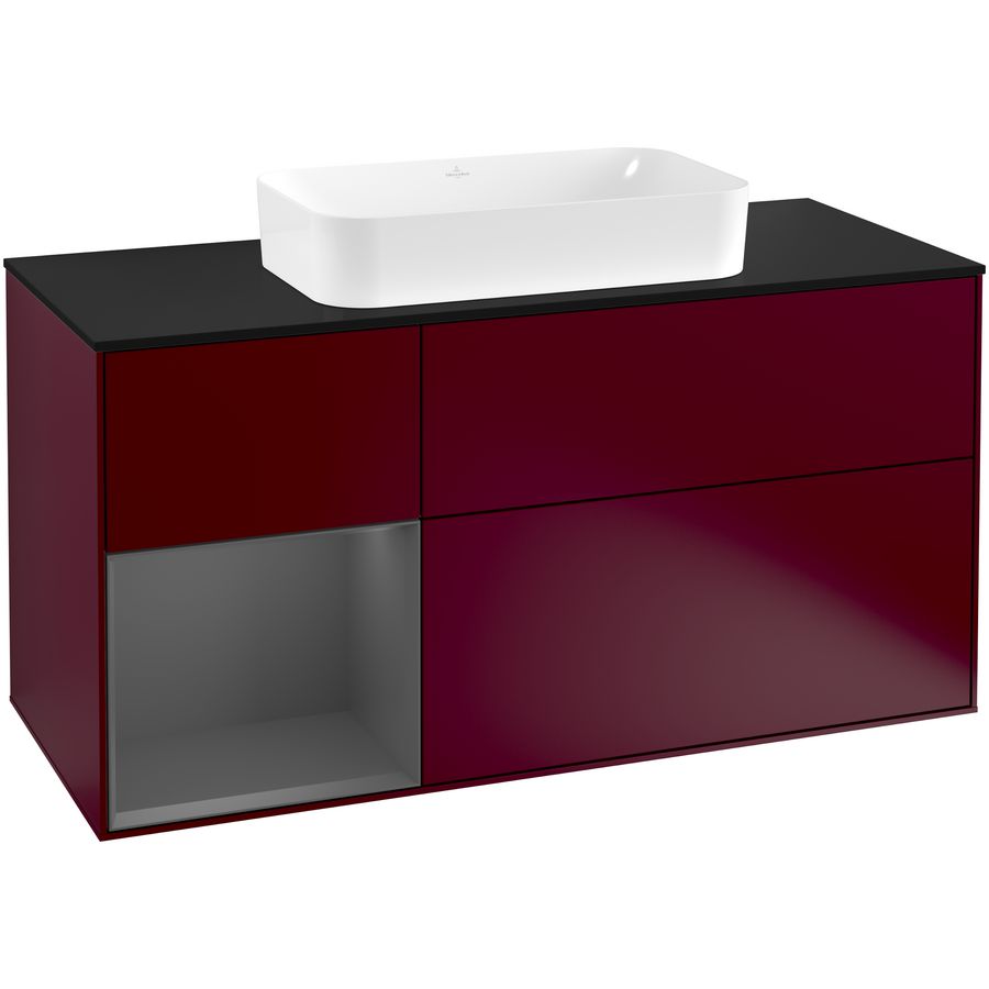 Wastafelonderkast Finion 1200x603x501mm Peony Matt Lacquer G292GKHB