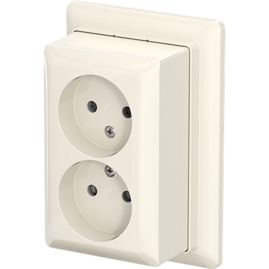 Wcd kv dubbel+plaat opb b-AP+ wit