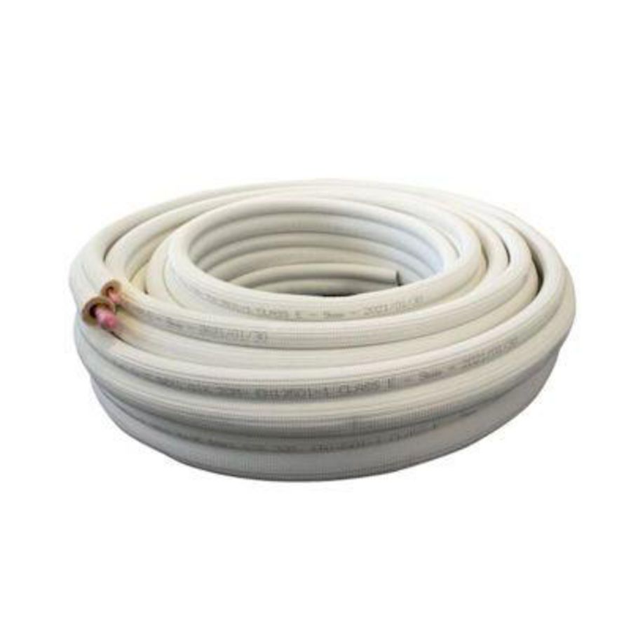 PROMO Rol a 20mtr. WICUClim Duo geisoleerde koperen koelleiding 1/4"+3/8" (6,35mm/9,52mm) (7500763)