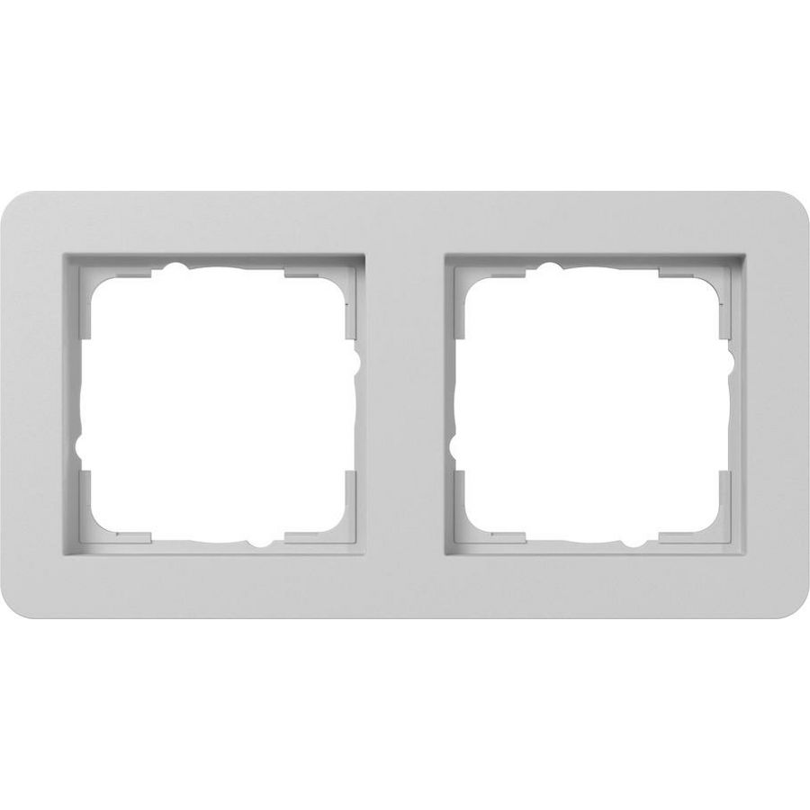 Afdekraam 2-v Gira E1 grijs m