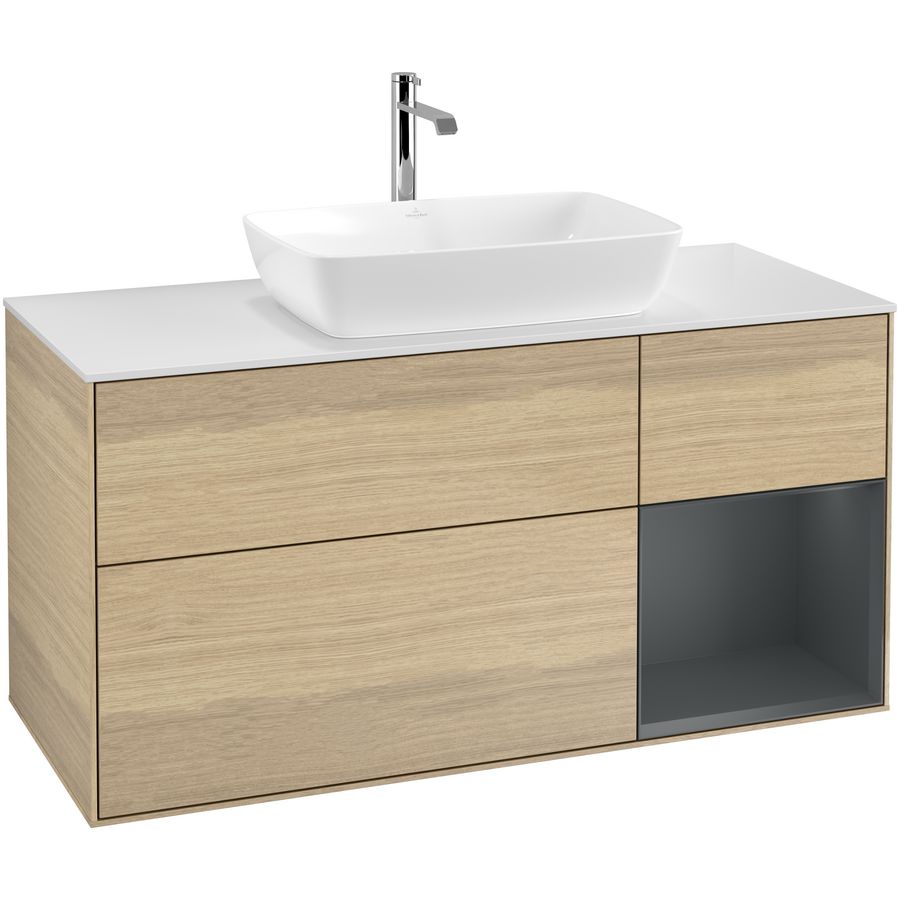 Wastafelonderkast Finion 1200x603x501mm Oak Veneer G831HGPC