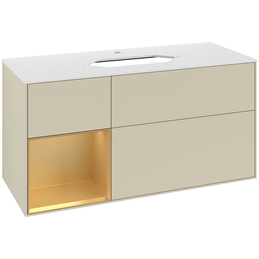 Wastafelonderkast Finion 1200x603x501mm S.Grey Matt Lacquer F291HFHJ