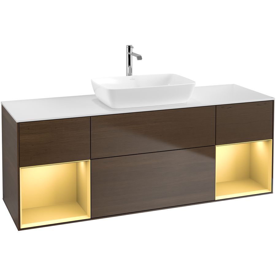 Wastafelonderkast Finion 1600x603x501mm W.Veneer F861HFGN
