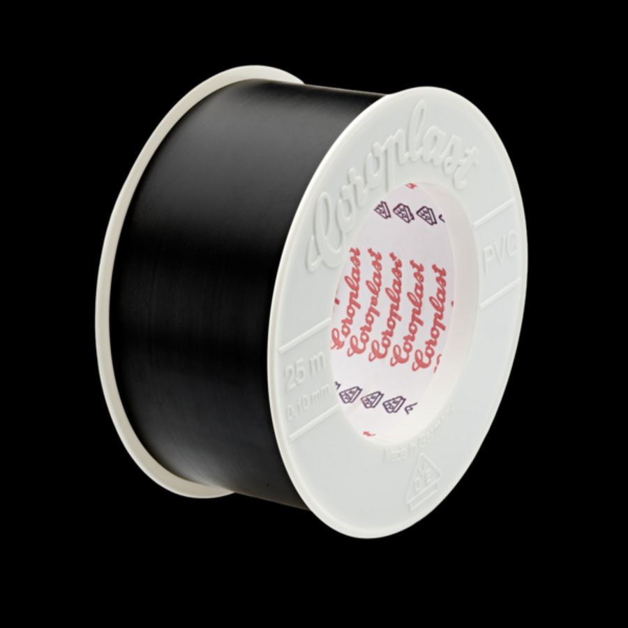Rol a 10m. pvc isolatietape 15mm type 302 VDE zwart