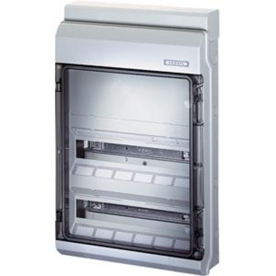 au. beh. KV IP65 36 modul 2x18 + extra Din rail Tule invoer