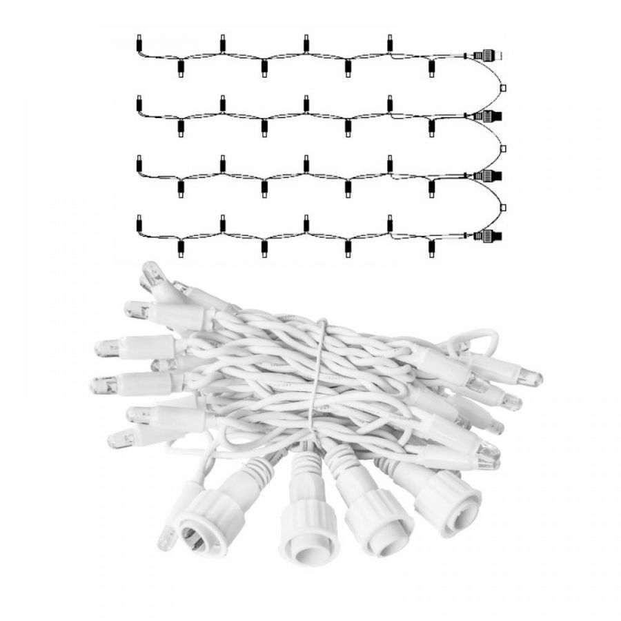 Endstring PS230 L=4x0,8mtr. 3000K WW witte draad