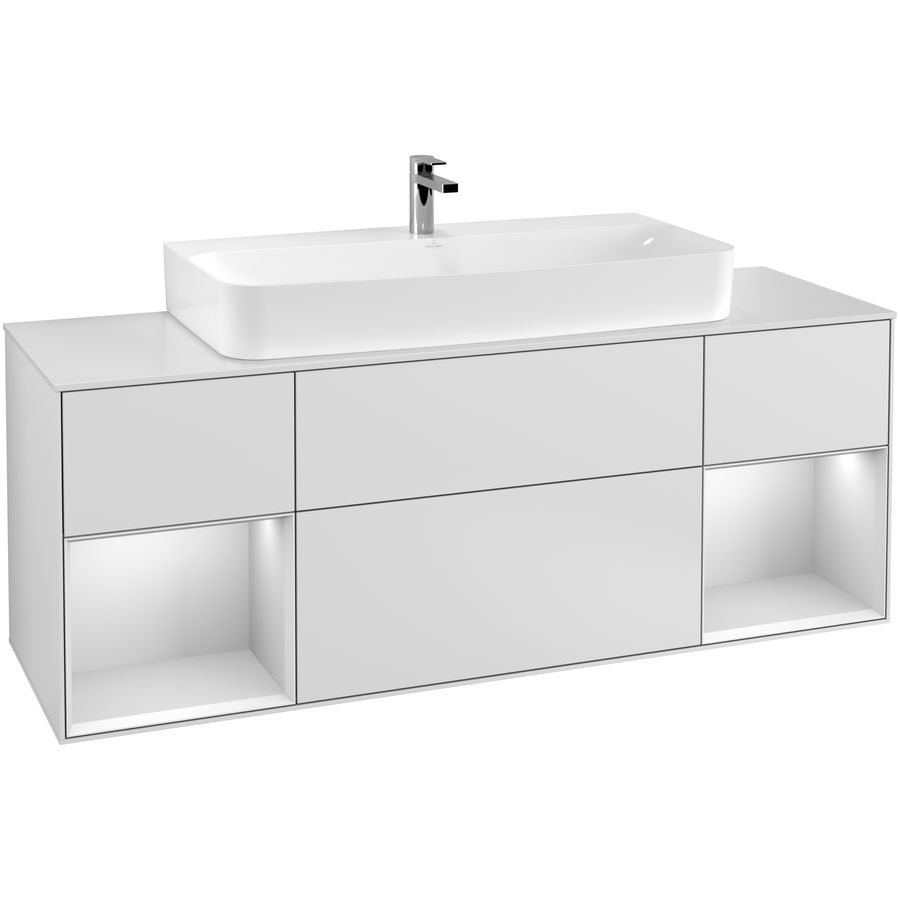 Wastafelonderkast Finion 1600x603x501mm White Matt Lacquer G211MTMT