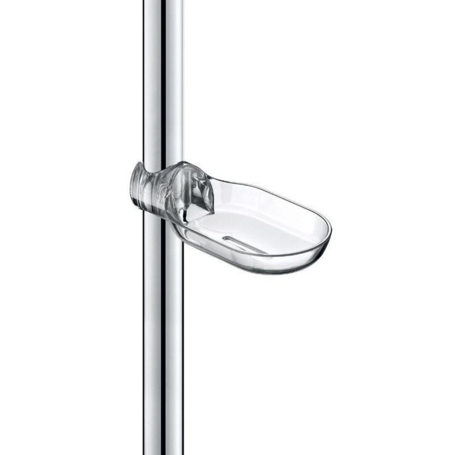 Zeepschaal transparant afneembaar v. glijstang 25+32mm