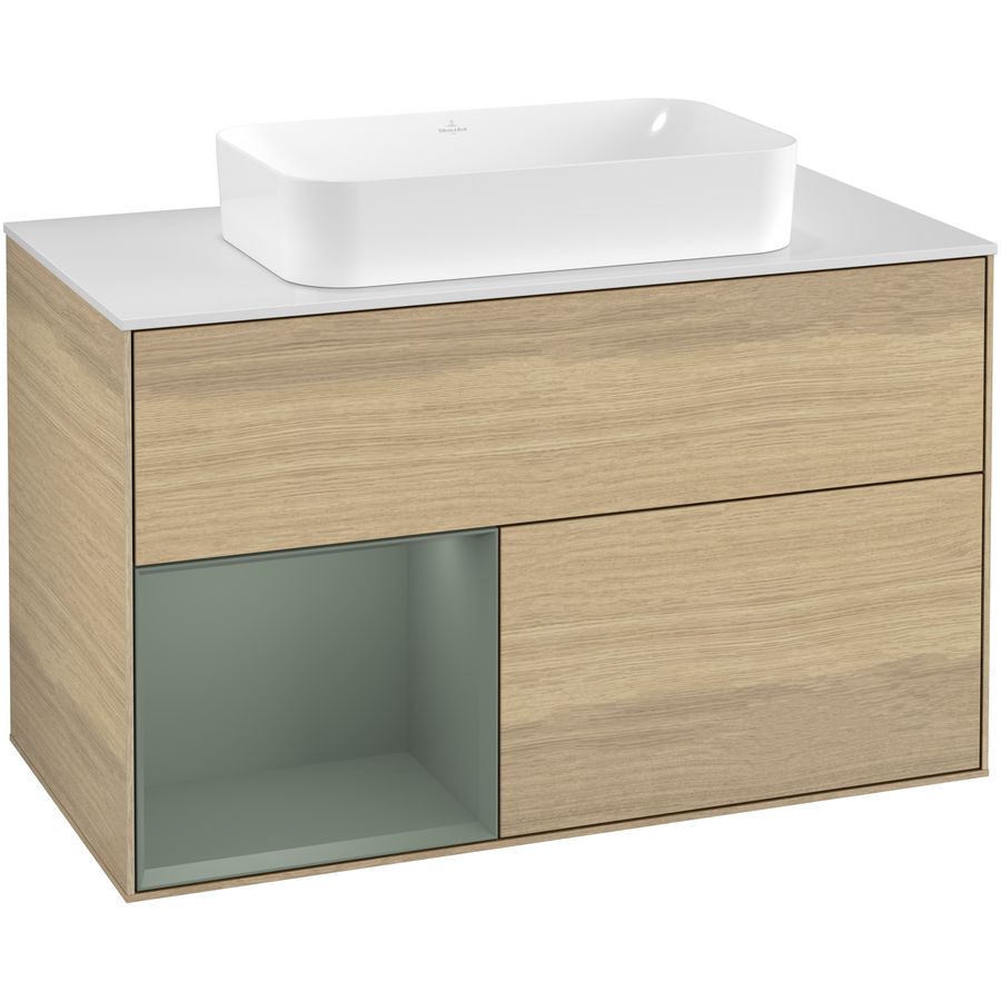 Wastafelonderkast Finion 1000x603x501mm Oak Veneer F241GMPC