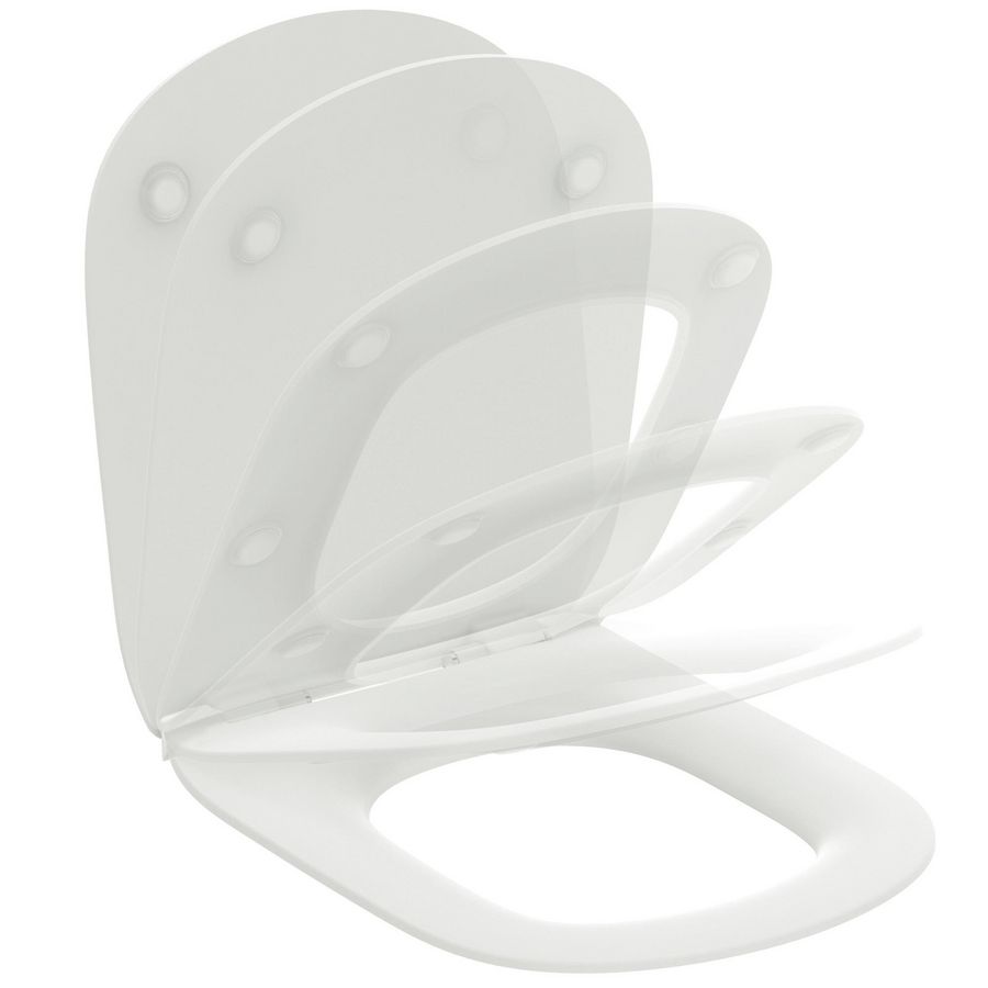 Tesi zitting en deksel dun softclose afneembaar silk white