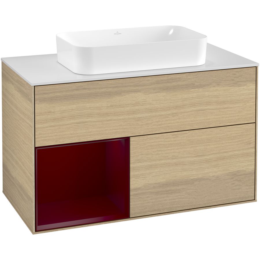 Wastafelonderkast Finion 1000x603x501mm Oak Veneer F241HBPC