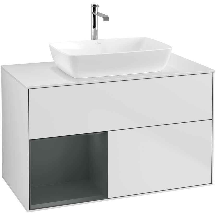 Wastafelonderkast Finion 1000x603x501mm White Matt Lacquer F771HGMT