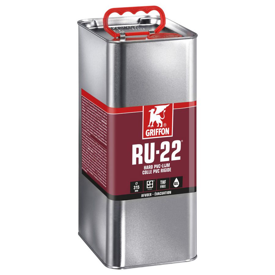 Hard PVC-lijm RU-22 (spleetvullend) KOMO blik a 5ltr.