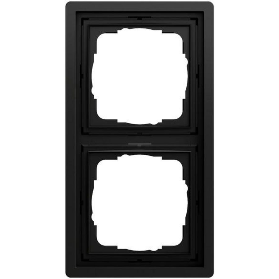 Afdekraam 2-v Gira F100 zwart m(gel.)