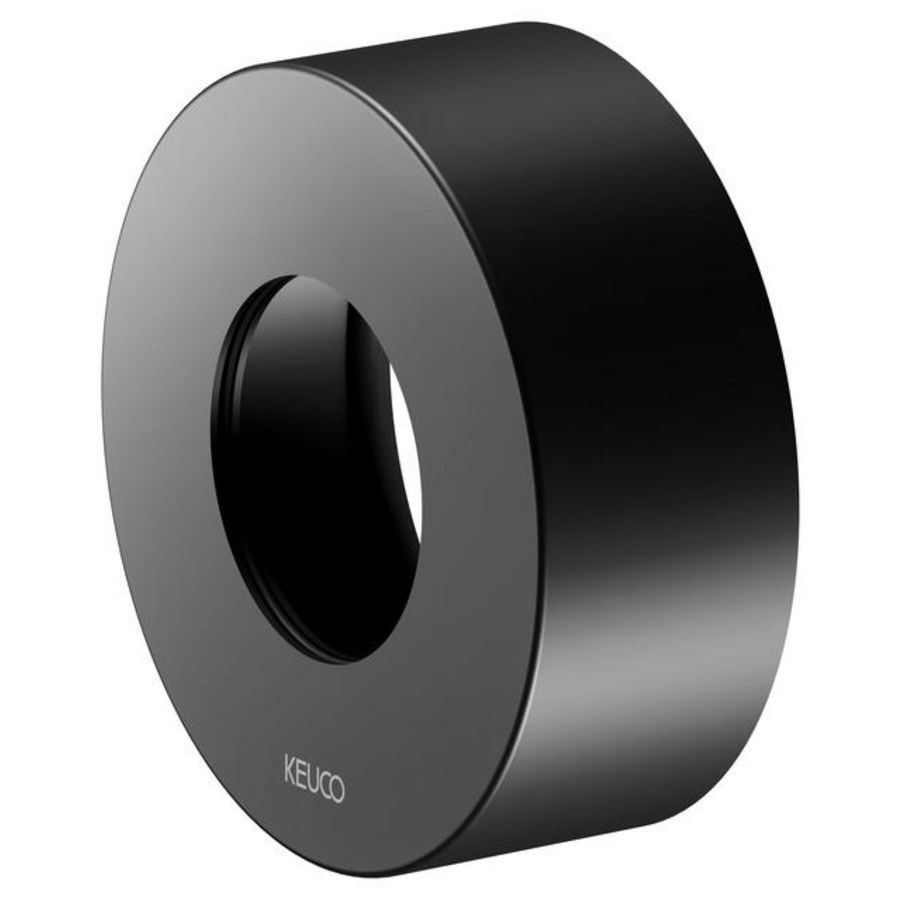 Verlengrozet rond voor Thermostaatkraan 25mm zwart