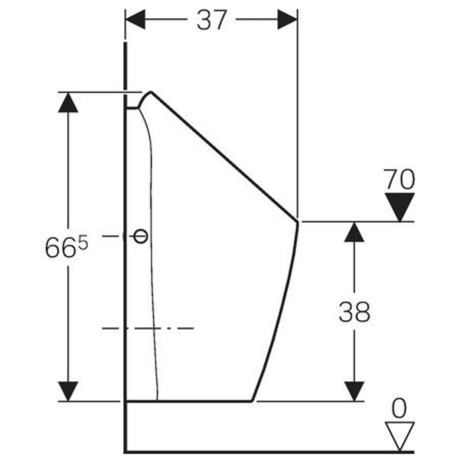 Preda urinoir v.inbouw urinoirstuursysteem wit