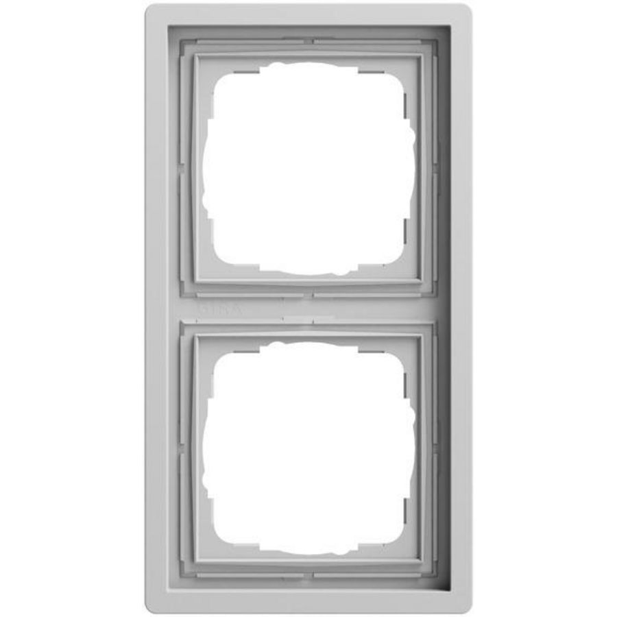 Afdekraam 2-v Gira F100 gris m(gel.)