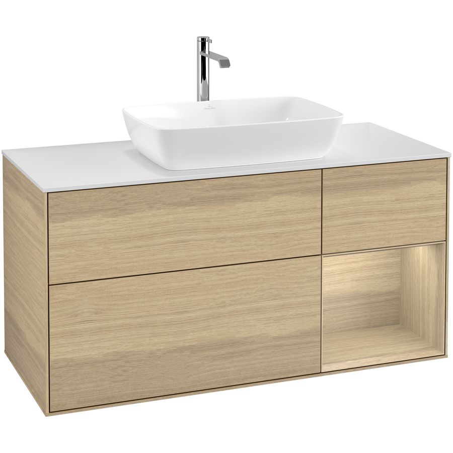 Wastafelonderkast Finion 1200x603x501mm Oak Veneer G831PCPC